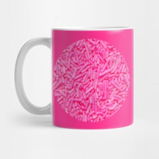 Pink Sprinkles Candy Photo Circle Mug